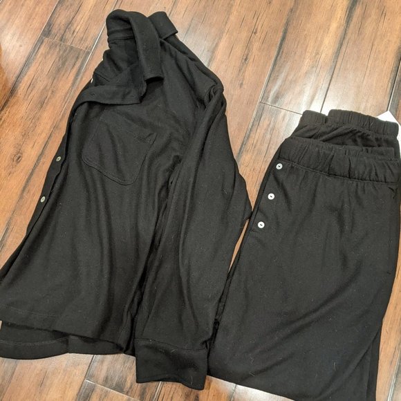 DONNI. Other - NWT DONNI Set Black Shirt and Terry Henley Pants Large XL
